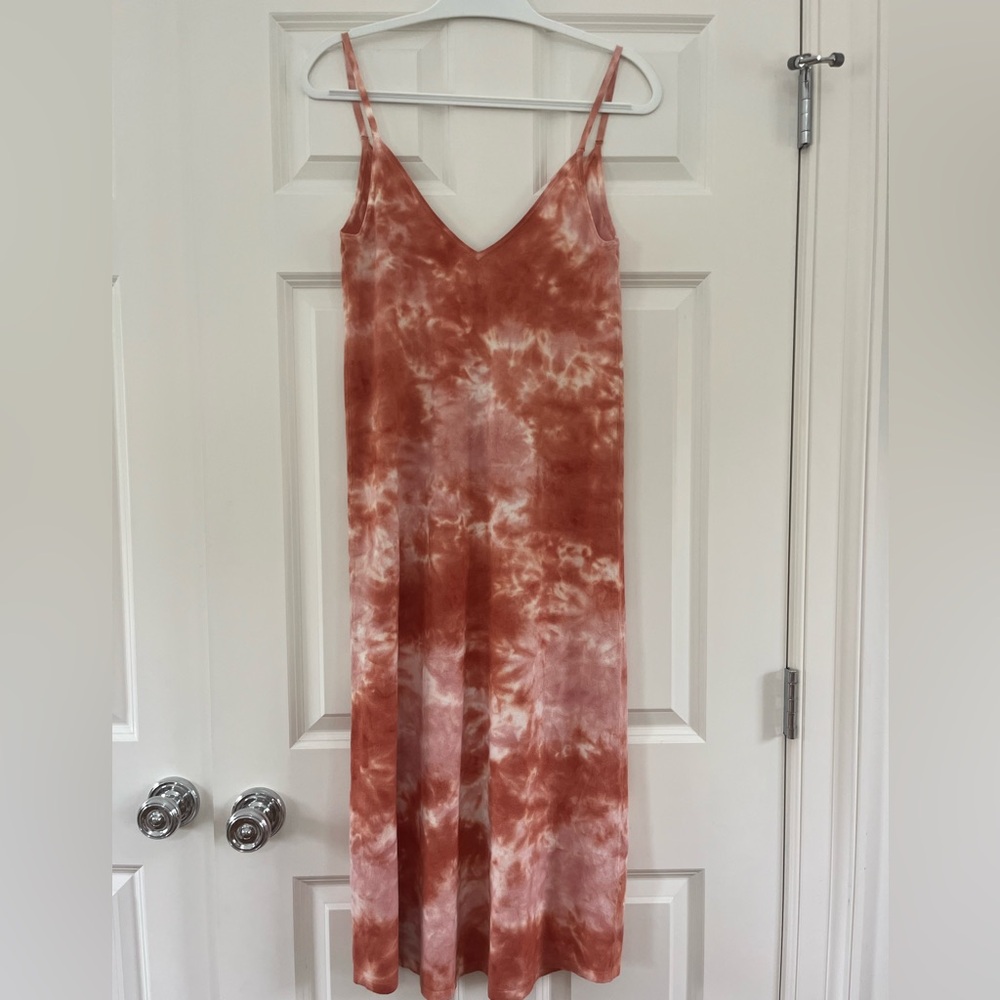 Burnt Orange Tie-Dye Zara Dress
